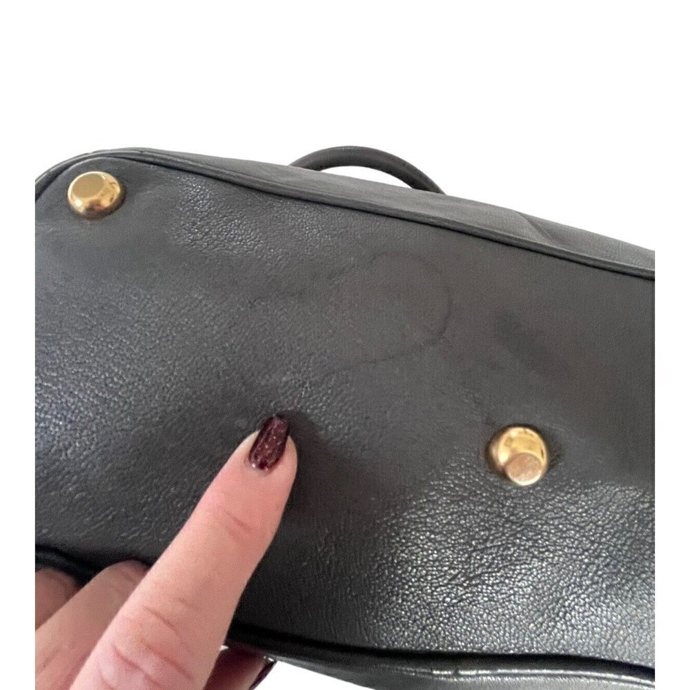 Zac Posen Aurora Doctor Bag in Gunmetal Gray Leather Gold Hardware - Picture 11 of 11